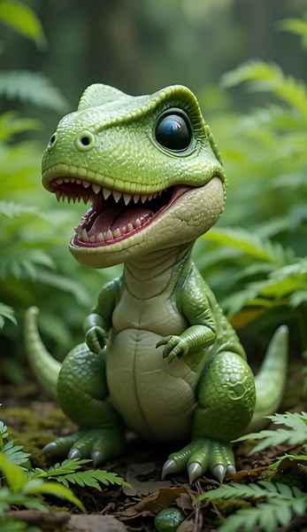 Baby T Rex MintRex Tries to Roar… 4K