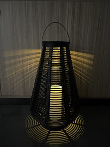 Solar Tuinverlichting - Quokware Staande Ovale - Solar - Rotan Tuinlamp - 60 x 38 cm -... | bol