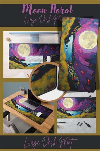 Colorful Moon Desk Mat 🌕 | Transform Your Desk with Vibrant, Artistic Lunar Vibes