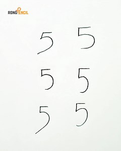 278K views · 1.2K reactions | 6 different drawing with number 5❤️ #art #drawing #easydrawing #pencildrawing | Rong Pencil | Facebook