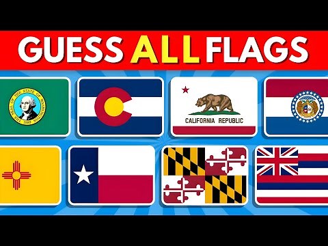 Guess the US State by the Flag Quiz 🚩 Can You Guess All U.S. Flags?