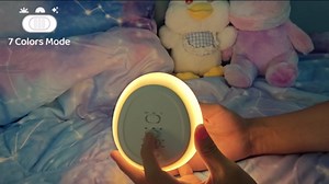 Bunny Night Light with RGB, Dimmable Nursery NightLight, Silicone Squishy Rabbit Lamp with Tap Control & Timer for Breastfeeding Decor Gift（Multi-Color Bunny