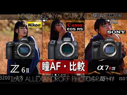 Eye AF Comparison! Nikon vs. Sony vs. Canon! Which is faster: Nikon Z6 II, Sony A7R4, or Canon EO...