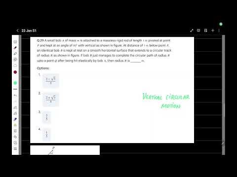 VCM & Elastic Collision | JEE Mains 2026 Solution | 23 Jan Shift 1 | Physics Unlocked