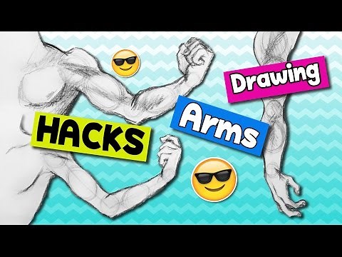 ▼ HACKS on How to Draw ARM POSES EASILY ▼ Muscular & Slender / Thin Arms▼ Artist LIFE HACKS