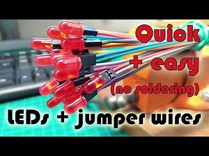 How to join LEDs to jumper wires (no soldering)