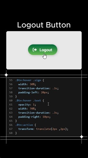 Logout Button - Animation Website Part 34 #website #animation #html #css #frontend #effect