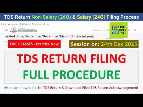 How to File TDS Returns | Fvu Preparation & Upload | Form 26Q & Form 24Q| 24.12.2025