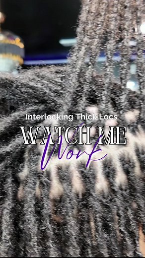 Watch Me Work • Interlocking Maintenance on Thick Locs ✨My client pays the same rate as my Microlocks ( & Sisterlocks) clients, but she has a different maintenance schedule. The maintenance schedule for ML/SL is 4-7 weeks. Her PERSONALIZED maintenance schedule is 8-11 weeks. ✨Every client is not one size fits all & with her being one of the only traditional locs clients I interlock that is definitely the case here. ✨We typically stick with 3 or 4 point. I noticed with 2 point her locs liked to b