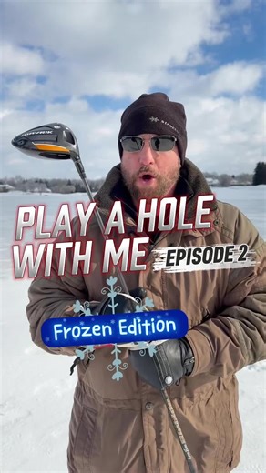 Frozen golf is fun. We got 12 or so inches of snow and ice. The course was completely frozen. I was actually better because the hazards were all frozen over. Par 3 next??? 😬 #Golf #golfer #fyp #Golfing #golftiktok