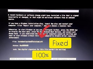 [Fixed]Winload.efi file digital signature couldn't be verified 0xc0000428 error