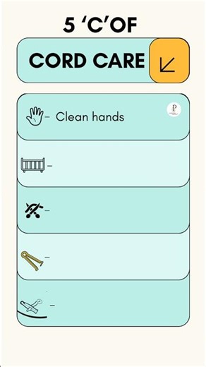 Five cleans or 5 C of cord care in newborn baby; how to keep umbilical cord of a newborn baby clean