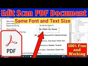 How to Edit Scanned PDF Document With Same Font