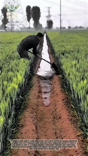 Manual Irrigation: A Farmer's Hard Work in the Field