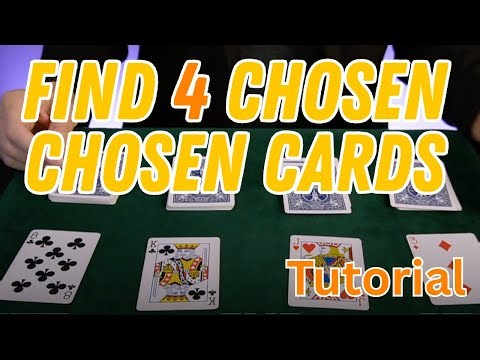 Find 4 Chosen Cards - Self-Working Card Trick (Tutorial)