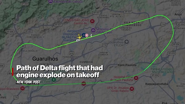 Delta flight’s engine explodes in heart-stopping video — forcing packed plane to make emergency landing
