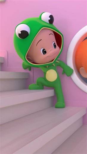 Cuquin is a curious and jumpy frog! 🐸🎶 #CleoandCuquin #Cuquin