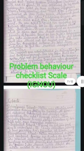 #Problem Behaviour checklist scale