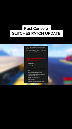 Rust Console Patch Update: Gameplay Fixes and Improvements