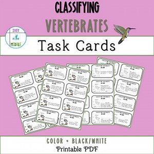 Classifying Vertebrates Task Cards