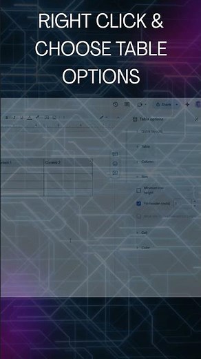 Creating Accessible Tables in Google Docs