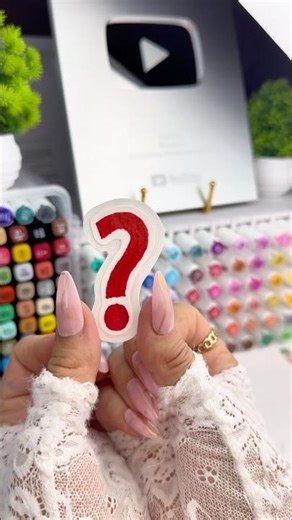 Turning this question mark into a sticker for you! ❓✨#art #sticker #diy #craft #youtubeshorts