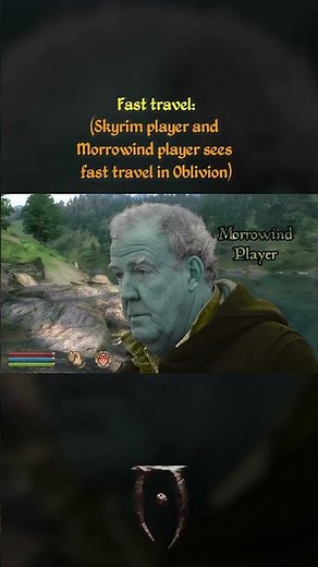 Morrowind and Skyrim players seeing Oblivion Fast Travel #elderscrolls #memes