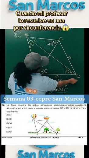 Cómo resolver ejemplo de triángulo con circunferencia #geometriaconcesartrucios #mathematica#clases