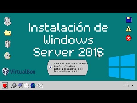 Instalación de Windows Server 2016 en VirtualBox