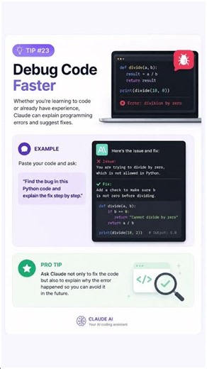Claude Ai Tip #23: Debug Code Faster Like a Pro
