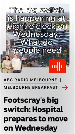 Our CEO Prof. Russell Harrison joined Sharnelle and Bob on ABC Melbourne to talk all things new Footscray Hospital. The new Footscray Hospital opens at 8am tomorrow, Wednesday 18 February. To support the safe transfer of some 180 patients, we’re asking members of the public to please not visit either the original or new Footscray hospitals on this day, unless they need emergency care. The current Footscray Hospital Emergency Department will close at 8 am, and the new Footscray Hospital ED open a