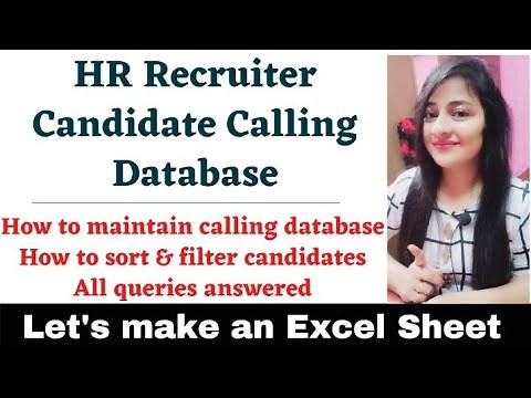 HR Recruiter Calling Script Excel Sheet | Cold calling data in Excel #hrrecruiter #readytogetupdate