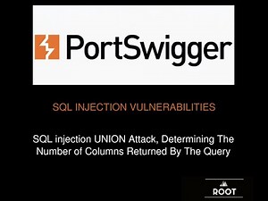 SQL injection UNION attack, determining the number of columns returned by the query