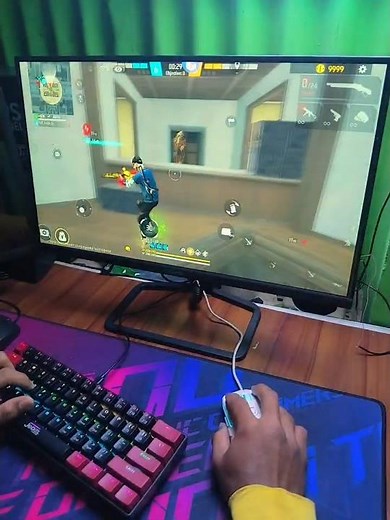 Pc❌mini mobile setup ✅Free Fire Gaming Keyboard|⌨️🖱📱GG Mouse Pro #freefire #mixpro #ggmousepro