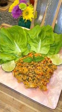 Thai Coconut Curry Chicken Lettuce Wraps🥬