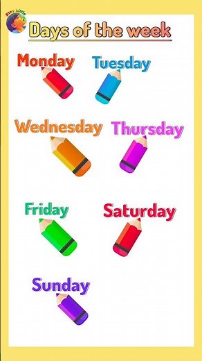 Days of the week learning for kids #kindergarten #preschool
