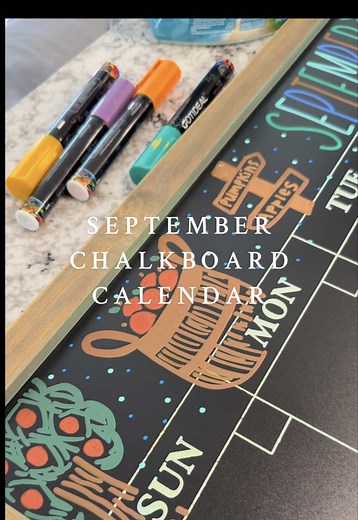 September Chalkboard Calendar Planning Guide