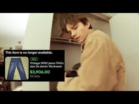 i found vintage jeans from WWII worth $4,000 at this estate sale