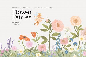 Flower Fairies, a Decorative Illustration by annartdreams