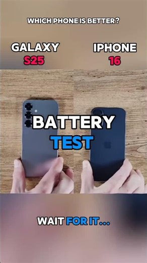 ☠️💥GALAXY S25 VS IPHONE 16 BATTERY TEST!!