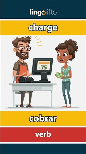 🇬🇧🇪🇸 charge - cobrar : learn English : aprendamos inglés : vocabulary builder