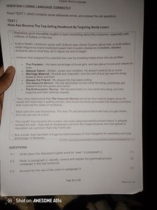 English Home Language QUESTION 5 USING LANGUAGE CORRECTLY Read... | Filo