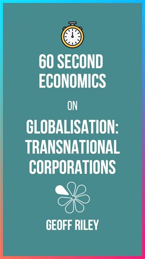 How TNCs Shape the Global Economy I 60 Second Economics Transnational corporations (TNCs) are firms that operate across multiple countries, integrating production, marketing and R&D on a global scale. TNCs play a central role in globalisation, driving growth by exploiting economies of scale and lower unit costs. Increasingly, major TNCs now come from emerging economies, not just the Global North. For developing countries, TNCs are a double-edged sword. Foreign direct investment can inject capita