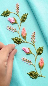 325K views · 7.5K reactions | Cute Rose Border Design . . .  Miss Anjiara Begum . . .  . . . . . #roseembroidery #roseborderdesign #borderline #borderdesign #embroidery #frenchknot #bullionknot #lazydaisystitch | মিস আনজিয়ারা বেগম কনা | Facebook