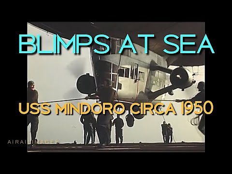 Navy K-Class Blimps Aboard Aircraft Carrier USS Mindoro - from Airailimages
