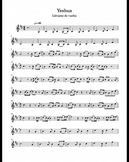 Partitura para Yeshua en Violín: Tutorial y Notas