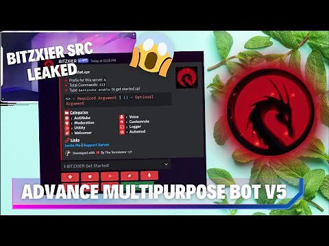 How to Make a Discord Multipurpose Bot v5 | BITZXIER SRC LEAKED | Kronix
