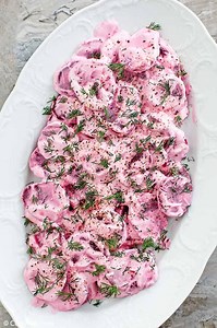 Polish Roasted Beets with Sour Cream Recipe