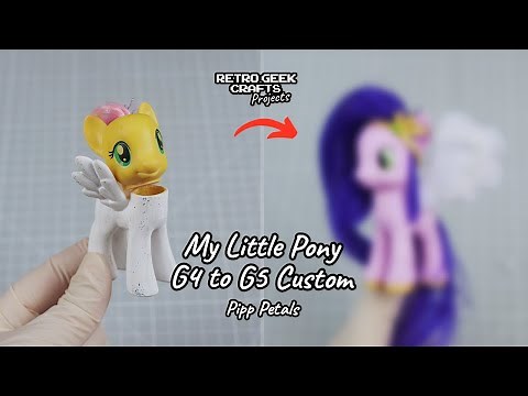 My Little Pony Pipp Petals Custom (G4 to G5). Rehair, Repaint & Sculpt - OOAK Variation MLP Toy