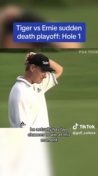After both making eagles on the final hole in regulation at the 2000 Mercedes Championship, Tiger Woods and Ernie Els went to a sudden death playoff. #golf #golftiktok #tigerwoods #ernieels #golfhistory #golfhighlights #tigerwoodsswing #pgatour #primetigerwoods